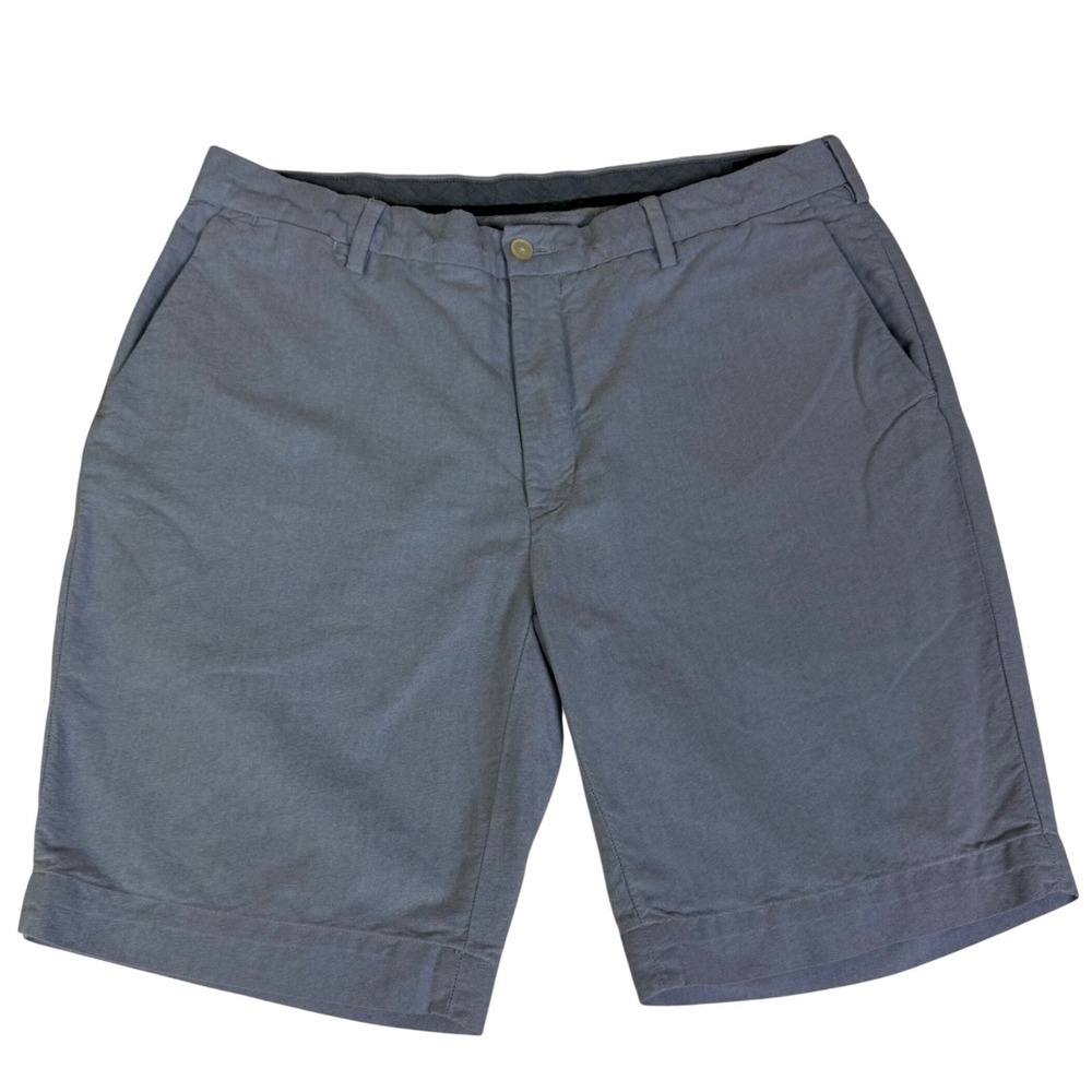 Polo Ralph Lauren Chino Shorts Mens 36 Blue Oxford Cotton Classic Fit